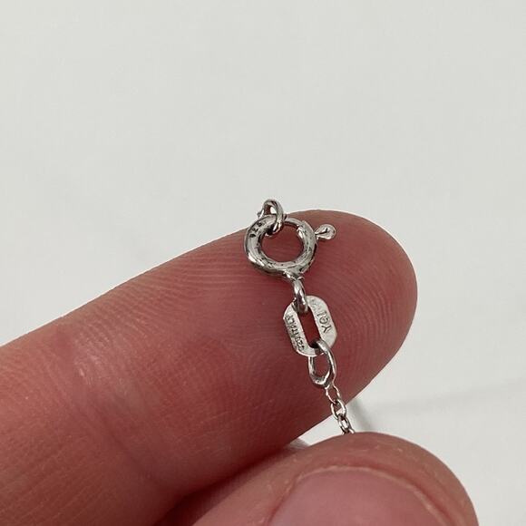 Sterling silver blue and silver necklace - Picture 4 of 5